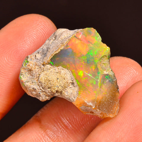 Tempting Top Grade Quality 100% Natural Welo Fire Ethiopian Opal Fancy Rough Loose Gemstone For Making Jewelry 22X17X9 MM 15.00 Cts. KR59-1 Sunkarton