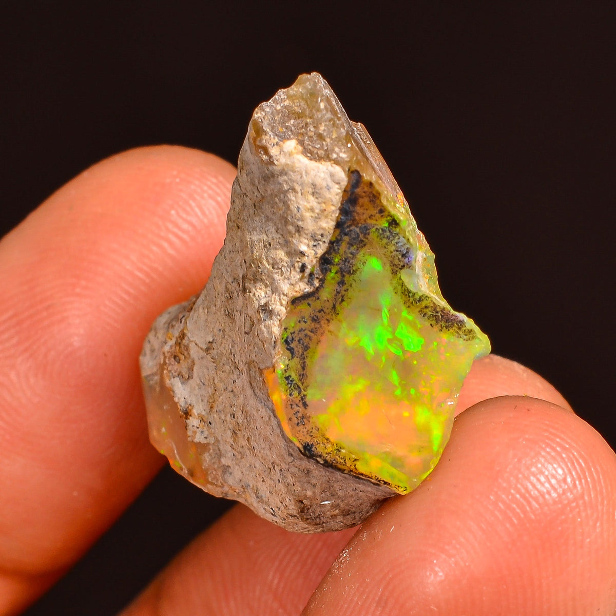 Tempting Top Grade Quality 100% Natural Welo Fire Ethiopian Opal Fancy Rough Loose Gemstone For Making Jewelry 22X17X9 MM 15.00 Cts. KR59-1 Sunkarton
