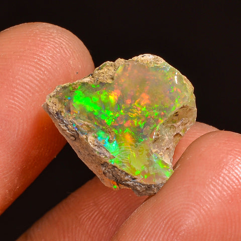 Gorgeous Top Grade Quality 100% Natural Welo Fire Ethiopian Opal Fancy Rough Loose Gemstone For Making Jewelry 15X13X8 MM 06.50 Cts. KR59-20 Sunkarton