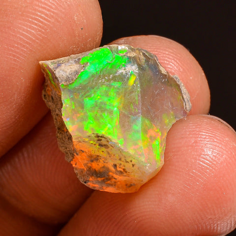 Gorgeous Top Grade Quality 100% Natural Welo Fire Ethiopian Opal Fancy Rough Loose Gemstone For Making Jewelry 15X13X8 MM 06.50 Cts. KR59-20 Sunkarton