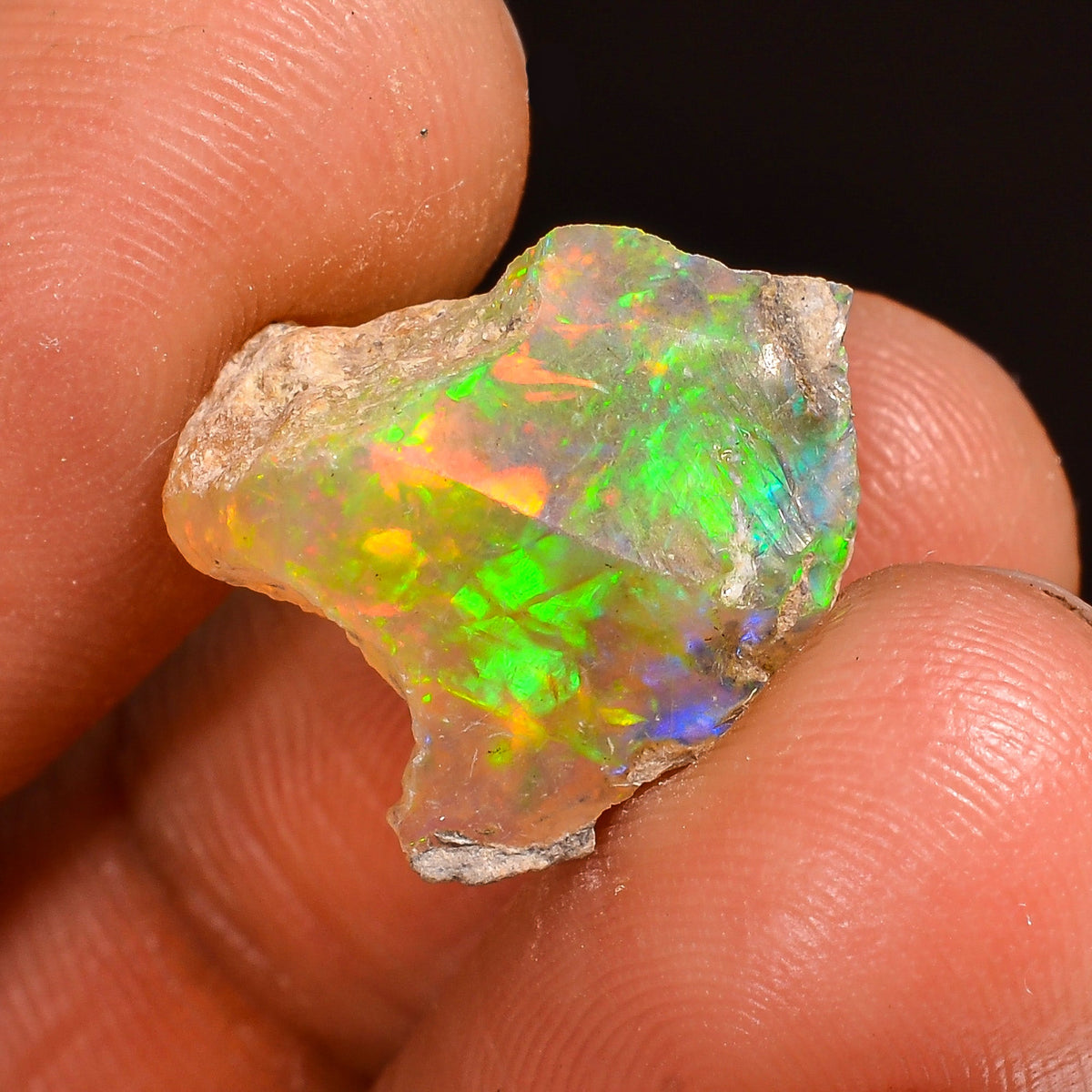 Gorgeous Top Grade Quality 100% Natural Welo Fire Ethiopian Opal Fancy Rough Loose Gemstone For Making Jewelry 15X13X8 MM 06.50 Cts. KR59-20 Sunkarton