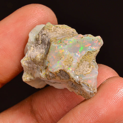 Immaculate Top Grade Quality 100% Natural Welo Fire Ethiopian Opal Fancy Rough Loose Gemstone For Making Jewelry 23X18X10MM 18.00 Cts KR5921 Sunkarton