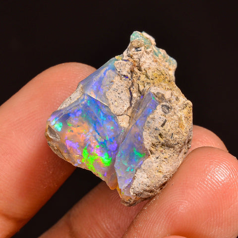 Incredible Top Grade Quality 100% Natural Welo Fire Ethiopian Opal Fancy Rough Loose Gemstone For Making Jewelry 24X18X15MM 21.50 Cts KR5922 Sunkarton
