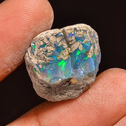 Marvellous Top Grade Quality 100% Natural Welo Fire Ethiopian Opal Fancy Rough Loose Gemstone For Making Jewelry 19X16X15MM 17.50 Cts KR5923 Sunkarton