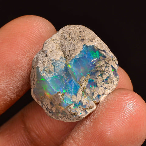 Marvellous Top Grade Quality 100% Natural Welo Fire Ethiopian Opal Fancy Rough Loose Gemstone For Making Jewelry 19X16X15MM 17.50 Cts KR5923 Sunkarton