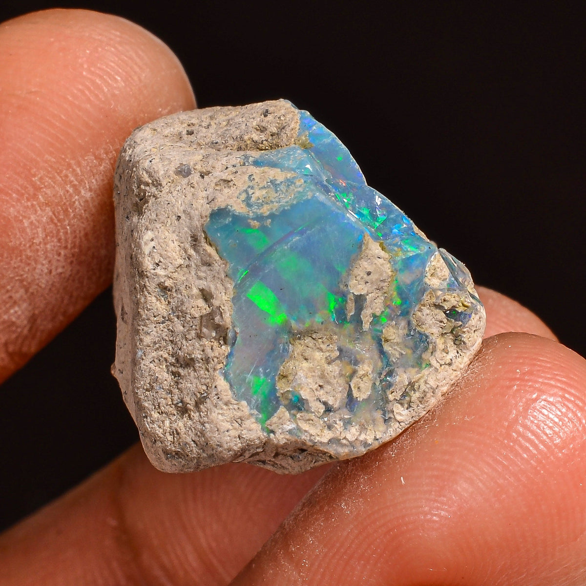 Marvellous Top Grade Quality 100% Natural Welo Fire Ethiopian Opal Fancy Rough Loose Gemstone For Making Jewelry 19X16X15MM 17.50 Cts KR5923 Sunkarton