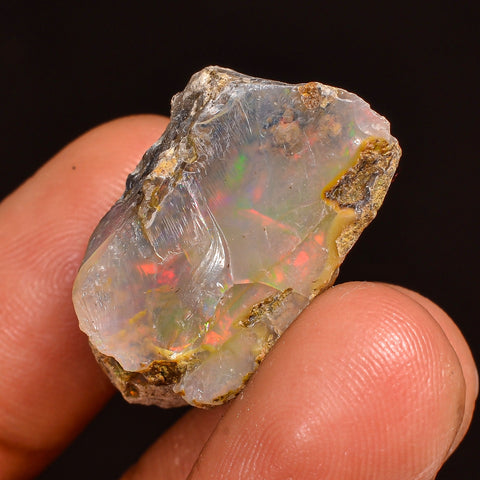Outstanding Top Grade Quality 100% Natural Welo Fire Ethiopian Opal Rough Loose Gemstone For Making Jewelry 25X19X13 MM 23.00 Cts. KR59-25 Sunkarton