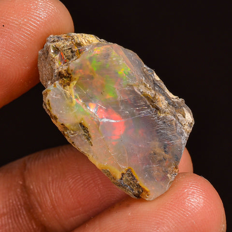 Outstanding Top Grade Quality 100% Natural Welo Fire Ethiopian Opal Rough Loose Gemstone For Making Jewelry 25X19X13 MM 23.00 Cts. KR59-25 Sunkarton