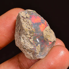Superb Top Grade Quality 100% Natural Welo Fire Ethiopian Opal Fancy Rough Loose Gemstone For Making Jewelry 20X17X14 MM 24.00 Cts. KR59-27 Sunkarton