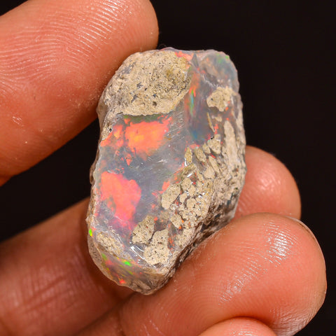 Superb Top Grade Quality 100% Natural Welo Fire Ethiopian Opal Fancy Rough Loose Gemstone For Making Jewelry 20X17X14 MM 24.00 Cts. KR59-27 Sunkarton