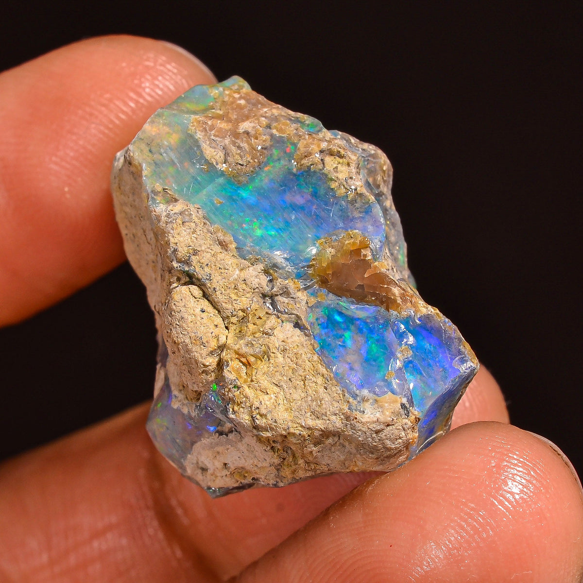 Tempting Top Grade Quality 100% Natural Welo Fire Ethiopian Opal Fancy Rough Loose Gemstone For Making Jewelry 25X19X12MM 33.00 Cts. KR59-28 Sunkarton