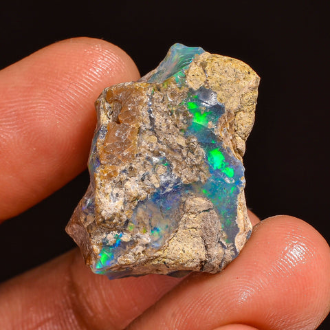 Tempting Top Grade Quality 100% Natural Welo Fire Ethiopian Opal Fancy Rough Loose Gemstone For Making Jewelry 25X19X12MM 33.00 Cts. KR59-28 Sunkarton