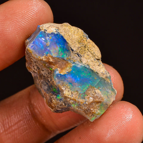 Tempting Top Grade Quality 100% Natural Welo Fire Ethiopian Opal Fancy Rough Loose Gemstone For Making Jewelry 25X19X12MM 33.00 Cts. KR59-28 Sunkarton