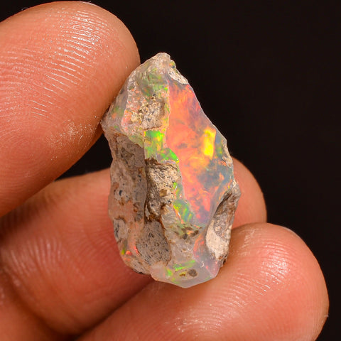 Terrific Top Grade Quality 100% Natural Welo Fire Ethiopian Opal Fancy Rough Loose Gemstone For Making Jewelry 18X13X10MM 08.00 Cts. KR59-29 Sunkarton