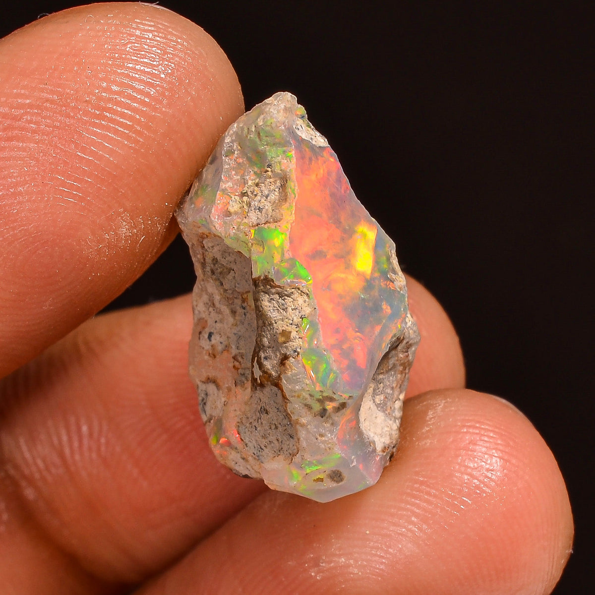 Terrific Top Grade Quality 100% Natural Welo Fire Ethiopian Opal Fancy Rough Loose Gemstone For Making Jewelry 18X13X10MM 08.00 Cts. KR59-29 Sunkarton