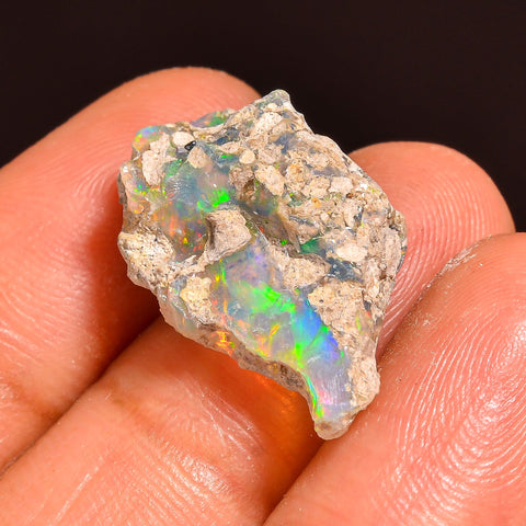 Terrific Top Grade Quality 100% Natural Welo Fire Ethiopian Opal Fancy Rough Loose Gemstone For Making Jewelry 22X13X8 MM 08.00 Cts. KR59-2 Sunkarton