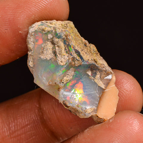 Unique Top Grade Quality 100% Natural Welo Fire Ethiopian Opal Fancy Rough Loose Gemstone For Making Jewelry 27X15X12 MM 18.50 Cts. KR59-30 Sunkarton