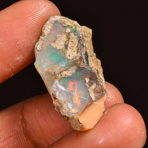 Unique Top Grade Quality 100% Natural Welo Fire Ethiopian Opal Fancy Rough Loose Gemstone For Making Jewelry 27X15X12 MM 18.50 Cts. KR59-30 Sunkarton