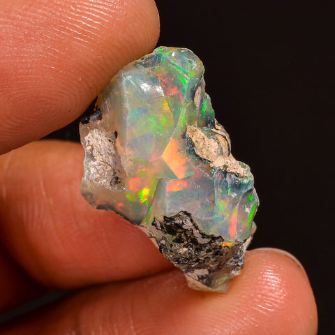 Wonderful Top Grade Quality 100% Natural Welo Fire Ethiopian Opal Fancy Rough Loose Gemstone For Making Jewelry 22X13X12MM 11.00 Cts KR59-31 Sunkarton