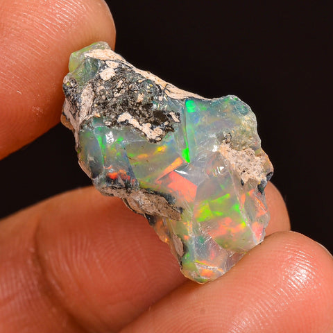 Wonderful Top Grade Quality 100% Natural Welo Fire Ethiopian Opal Fancy Rough Loose Gemstone For Making Jewelry 22X13X12MM 11.00 Cts KR59-31 Sunkarton