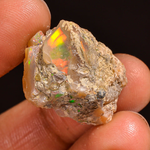 Outstanding Top Grade Quality 100% Natural Welo Fire Ethiopian Opal Rough Loose Gemstone For Making Jewelry 23X18X12 MM 20.00 Cts. KR59-33 Sunkarton