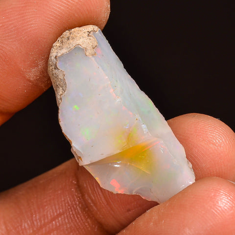 Splendid Top Grade Quality 100% Natural Welo Fire Ethiopian Opal Fancy Rough Loose Gemstone For Making Jewelry 27X12X9 MM 12.50 Cts. KR59-34 Sunkarton