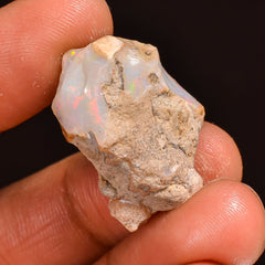 Superb Top Grade Quality 100% Natural Welo Fire Ethiopian Opal Fancy Rough Loose Gemstone For Making Jewelry 24X17X12 MM 19.00 Cts. KR59-35 Sunkarton