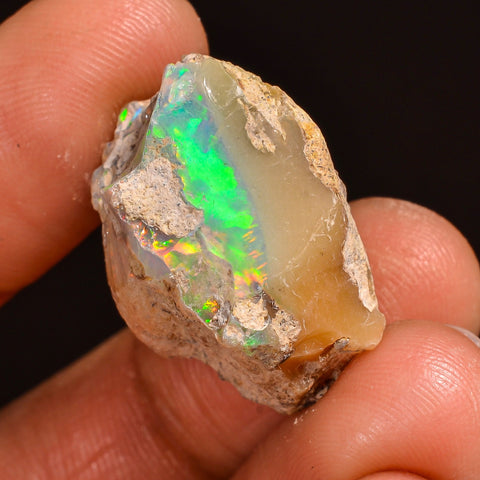 Stunning Top Grade Quality 100% Natural Welo Fire Ethiopian Opal Fancy Rough Loose Gemstone For Making Jewelry 22X15X13MM 20.00 Cts. KR59-36 Sunkarton