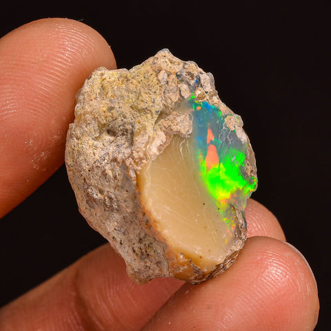 Stunning Top Grade Quality 100% Natural Welo Fire Ethiopian Opal Fancy Rough Loose Gemstone For Making Jewelry 22X15X13MM 20.00 Cts. KR59-36 Sunkarton