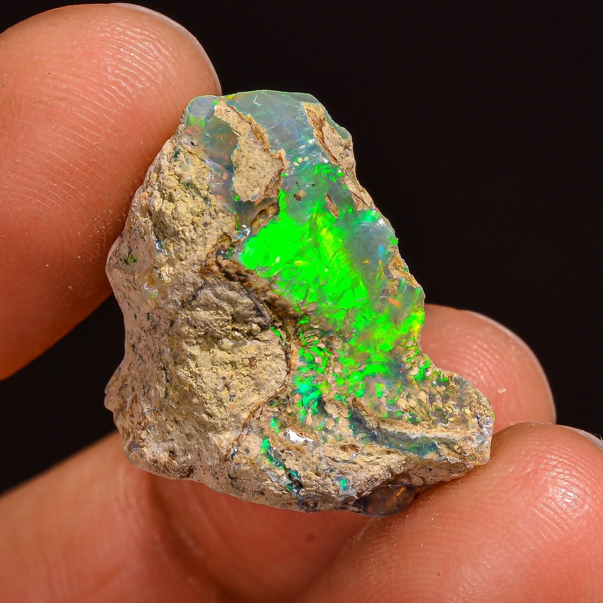 Terrific Top Grade Quality 100% Natural Welo Fire Ethiopian Opal Fancy Rough Loose Gemstone For Making Jewelry 22X18X13MM 15.00 Cts. KR59-39 Sunkarton
