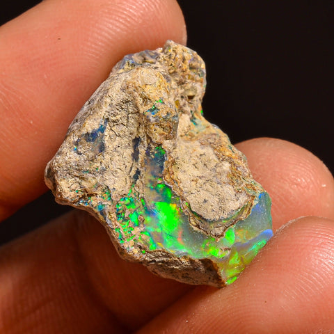 Terrific Top Grade Quality 100% Natural Welo Fire Ethiopian Opal Fancy Rough Loose Gemstone For Making Jewelry 22X18X13MM 15.00 Cts. KR59-39 Sunkarton