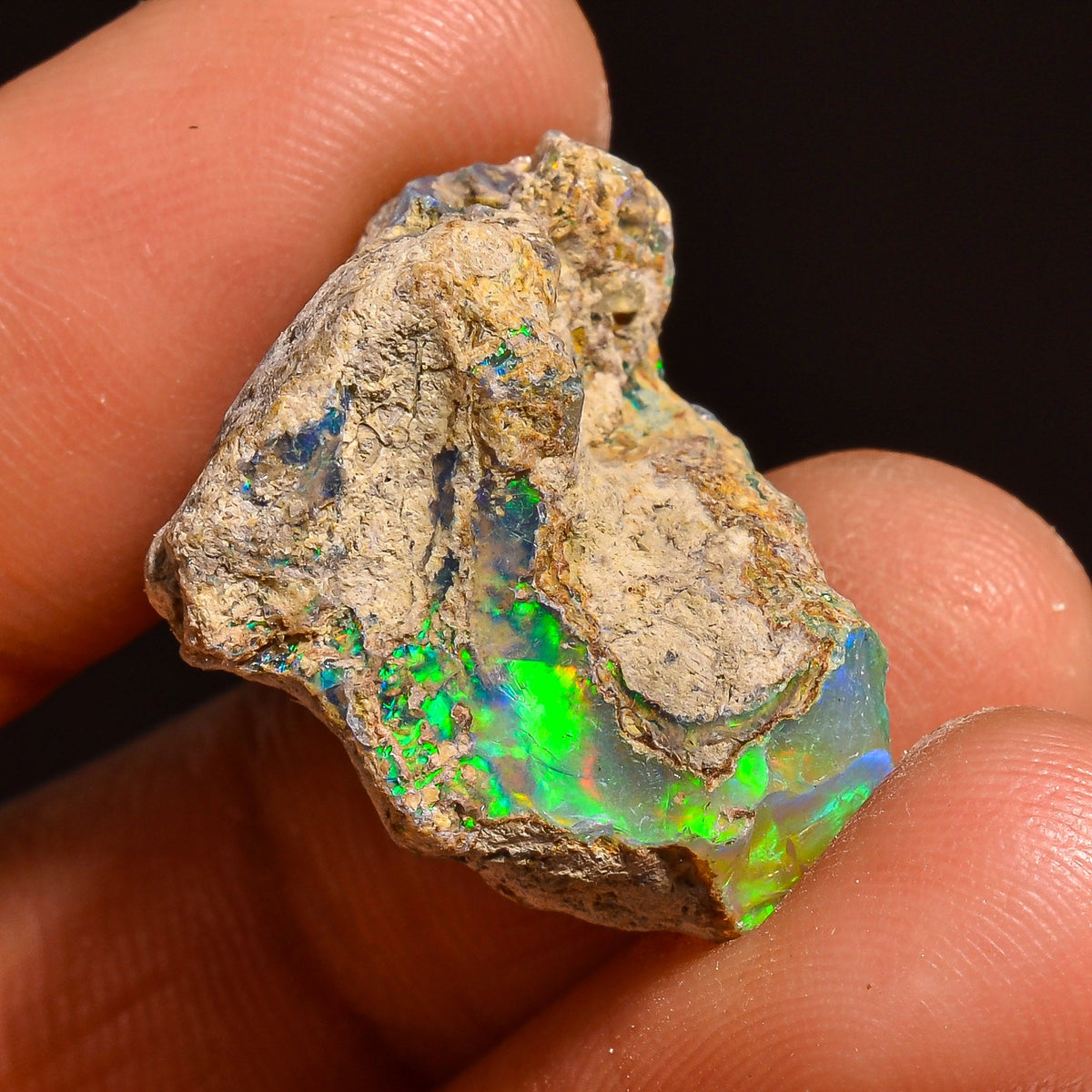 Terrific Top Grade Quality 100% Natural Welo Fire Ethiopian Opal Fancy Rough Loose Gemstone For Making Jewelry 22X18X13MM 15.00 Cts. KR59-39 Sunkarton