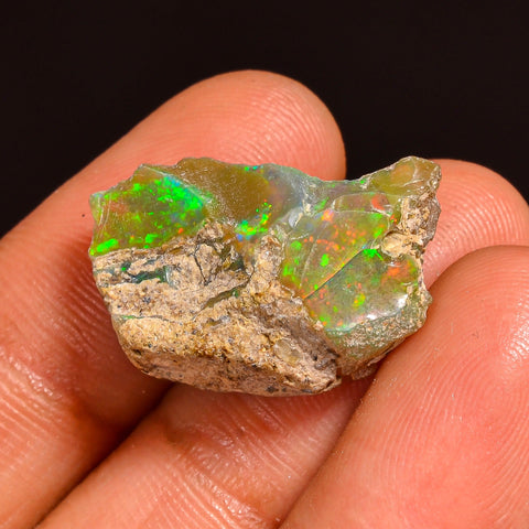 Unique Top Grade Quality 100% Natural Welo Fire Ethiopian Opal Fancy Shape Rough Loose Gemstone For Making Jewelry 21X13X8MM 10.50 Cts KR593 Sunkarton