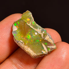 Unique Top Grade Quality 100% Natural Welo Fire Ethiopian Opal Fancy Shape Rough Loose Gemstone For Making Jewelry 21X13X8MM 10.50 Cts KR593 Sunkarton