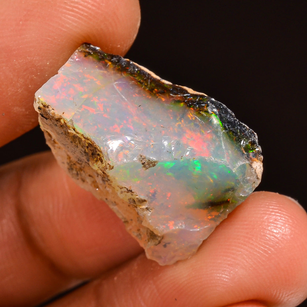 Unique Top Grade Quality 100% Natural Welo Fire Ethiopian Opal Fancy Rough Loose Gemstone For Making Jewelry 21X17X9 MM 14.00 Cts. KR59-40 Sunkarton