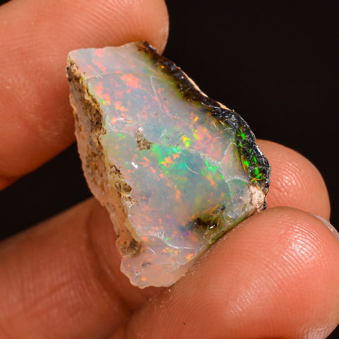 Unique Top Grade Quality 100% Natural Welo Fire Ethiopian Opal Fancy Rough Loose Gemstone For Making Jewelry 21X17X9 MM 14.00 Cts. KR59-40 Sunkarton