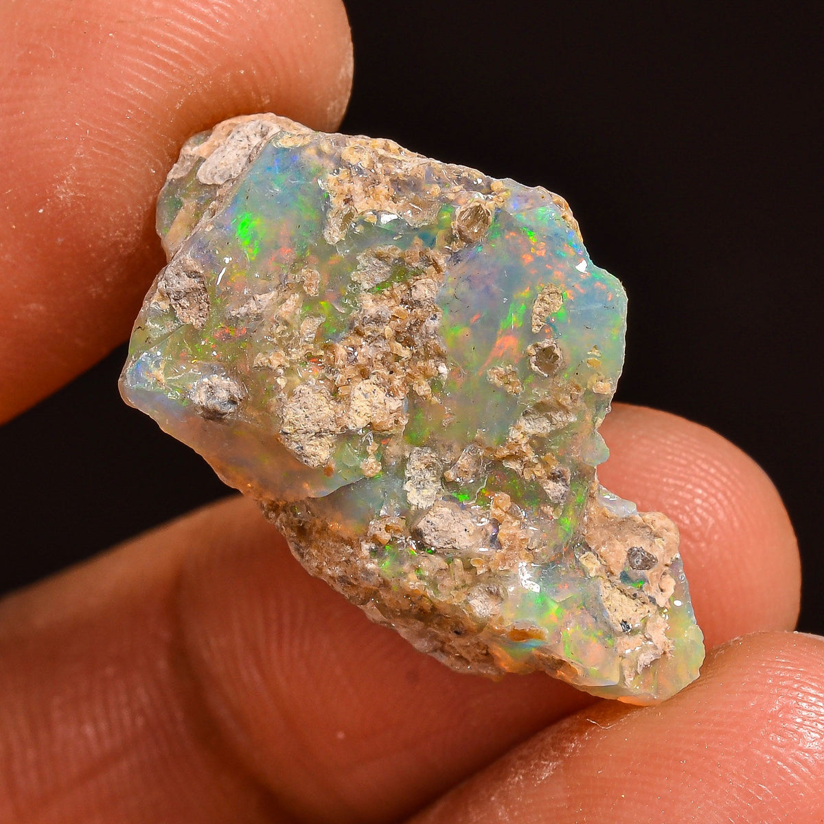 Wonderful Top Grade Quality 100% Natural Welo Fire Ethiopian Opal Fancy Rough Loose Gemstone For Making Jewelry 25X15X12MM 14.00 Cts KR59-41 Sunkarton