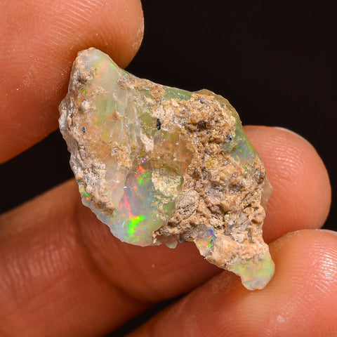 Wonderful Top Grade Quality 100% Natural Welo Fire Ethiopian Opal Fancy Rough Loose Gemstone For Making Jewelry 25X15X12MM 14.00 Cts KR59-41 Sunkarton