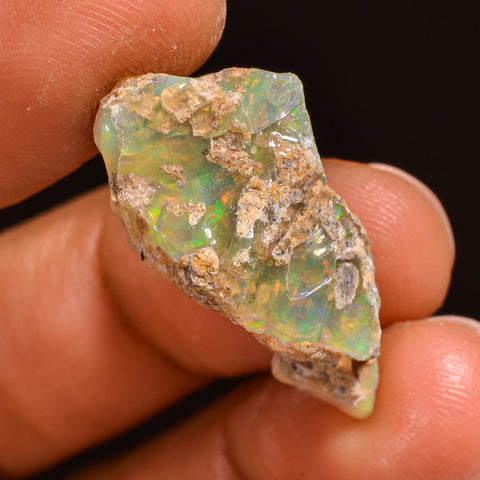 Wonderful Top Grade Quality 100% Natural Welo Fire Ethiopian Opal Fancy Rough Loose Gemstone For Making Jewelry 25X15X12MM 14.00 Cts KR59-41 Sunkarton
