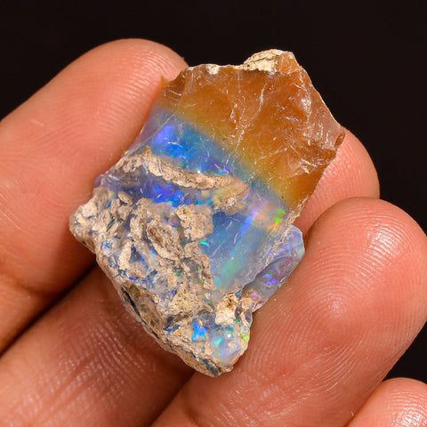 Exclusive Top Grade Quality 100% Natural Welo Fire Ethiopian Opal Fancy Rough Loose Gemstone For Making Jewelry 27X20X7MM 15.50 Cts. KR59-43 Sunkarton