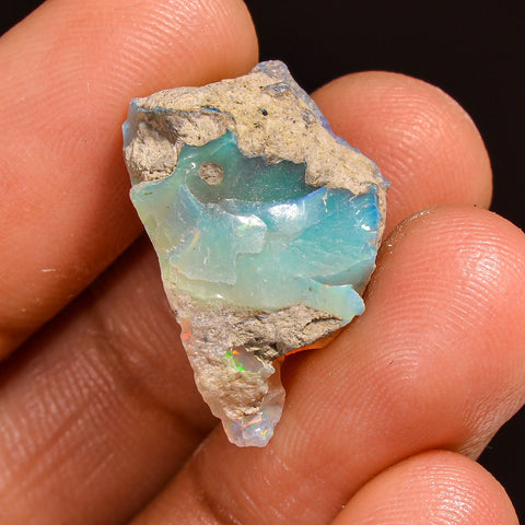 Elegant Top Grade Quality 100% Natural Welo Fire Ethiopian Opal Fancy Rough Loose Gemstone For Making Jewelry 22X12X11 MM 09.50 Cts. KR59-44 Sunkarton