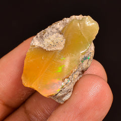 Fabulous Top Grade Quality 100% Natural Welo Fire Ethiopian Opal Fancy Rough Loose Gemstone For Making Jewelry 25X17X14MM 26.50 Cts. KR59-45 Sunkarton