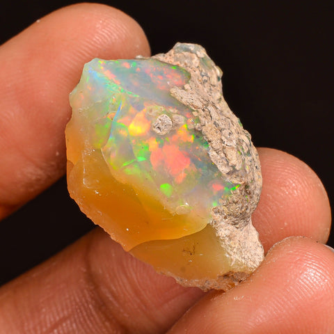 Fabulous Top Grade Quality 100% Natural Welo Fire Ethiopian Opal Fancy Rough Loose Gemstone For Making Jewelry 25X17X14MM 26.50 Cts. KR59-45 Sunkarton