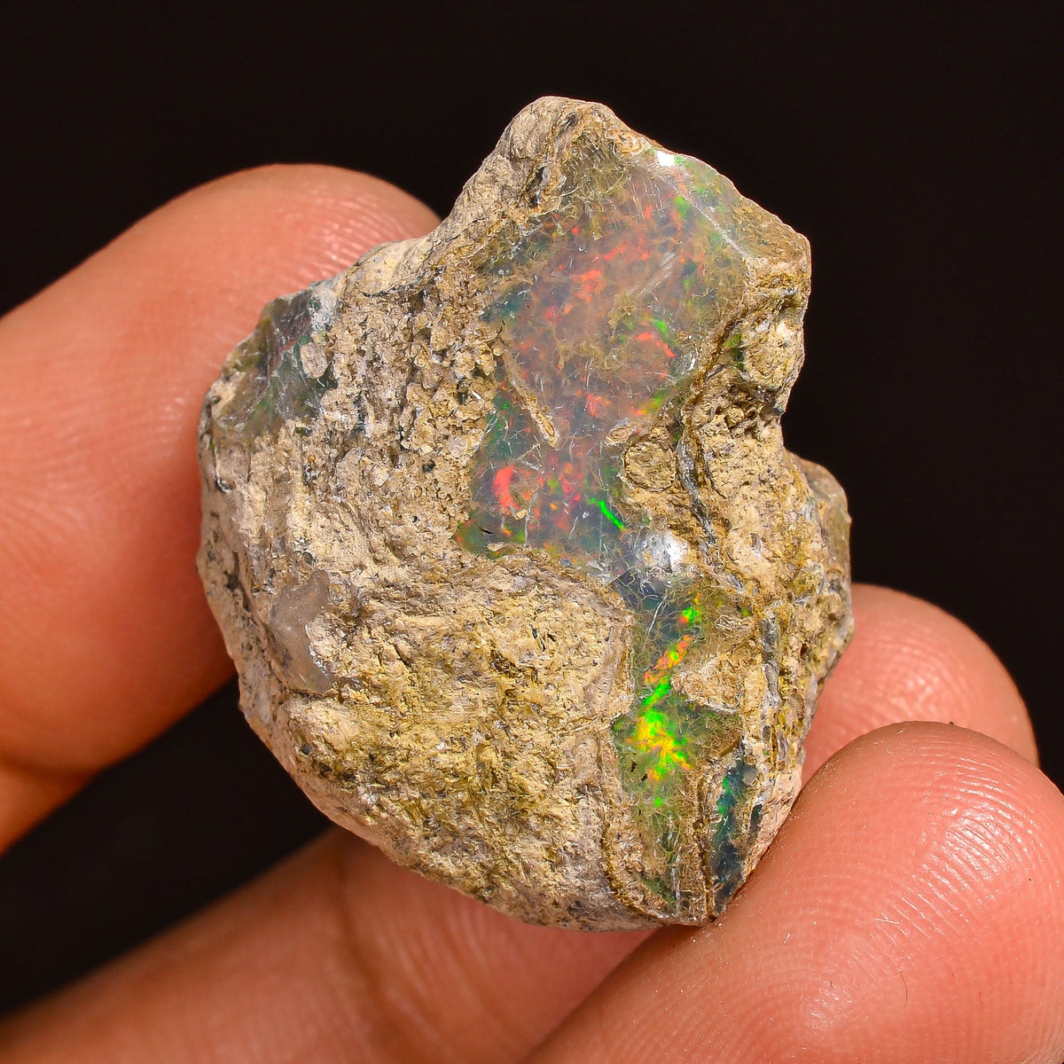 Fantastic Top Grade Quality 100% Natural Welo Fire Ethiopian Opal Fancy Rough Loose Gemstone For Making Jewelry 26X20X15MM 29.00 Cts KR59-46 Sunkarton