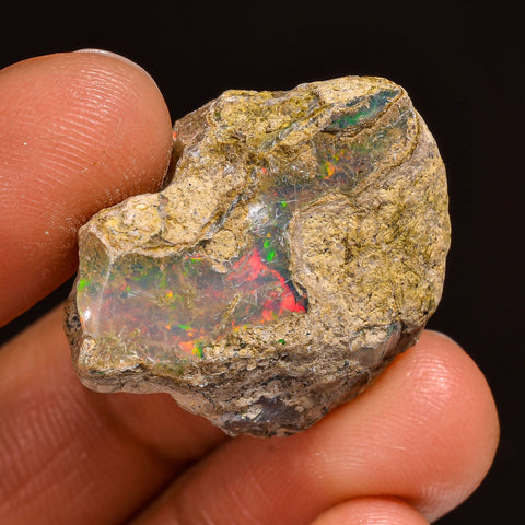 Fantastic Top Grade Quality 100% Natural Welo Fire Ethiopian Opal Fancy Rough Loose Gemstone For Making Jewelry 26X20X15MM 29.00 Cts KR59-46 Sunkarton
