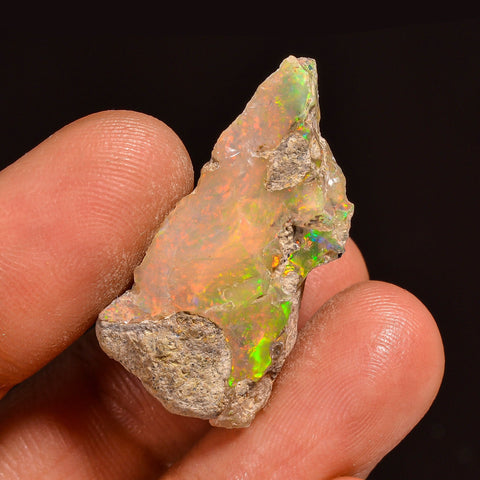 Gorgeous Top Grade Quality 100% Natural Welo Fire Ethiopian Opal Fancy Rough Loose Gemstone For Making Jewelry 30X16X11MM 18.50 Cts. KR59-47 Sunkarton