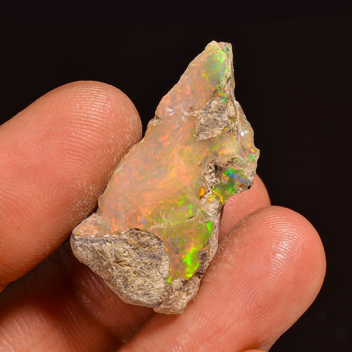 Gorgeous Top Grade Quality 100% Natural Welo Fire Ethiopian Opal Fancy Rough Loose Gemstone For Making Jewelry 30X16X11MM 18.50 Cts. KR59-47 Sunkarton