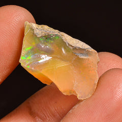 Immaculate Top Grade Quality 100% Natural Welo Fire Ethiopian Opal Fancy Rough Loose Gemstone For Making Jewelry 21X12X5MM 06.50 Cts KR59-48 Sunkarton