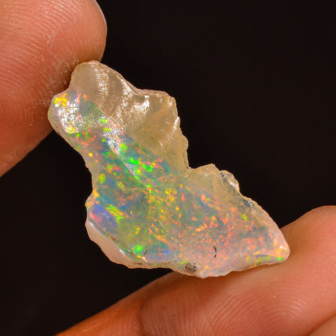 Incredible Top Grade Quality 100% Natural Welo Fire Ethiopian Opal Fancy Rough Loose Gemstone For Making Jewelry 25X13X4MM 06.50 Cts KR59-49 Sunkarton
