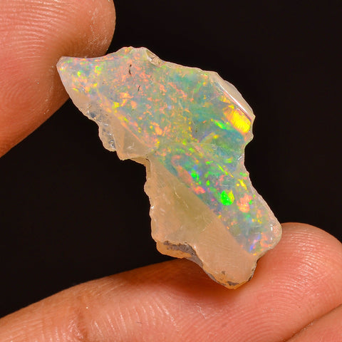 Incredible Top Grade Quality 100% Natural Welo Fire Ethiopian Opal Fancy Rough Loose Gemstone For Making Jewelry 25X13X4MM 06.50 Cts KR59-49 Sunkarton